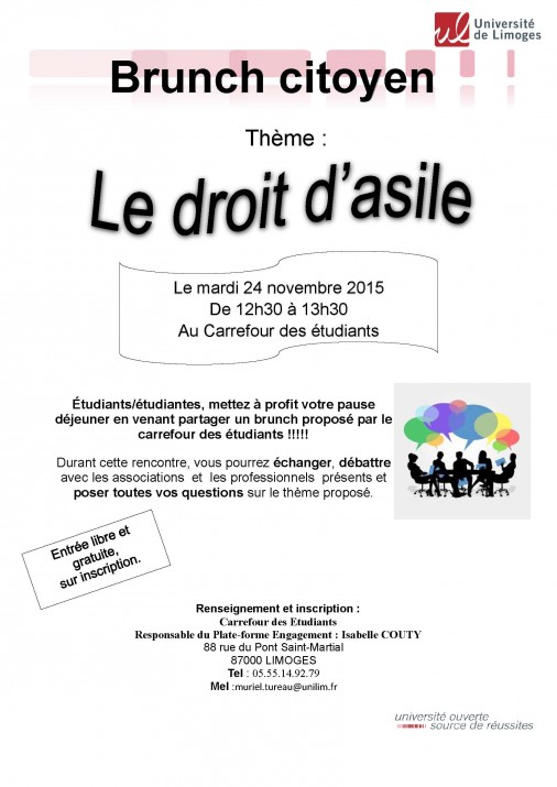 Brunch citoyen : Le droit d'asile