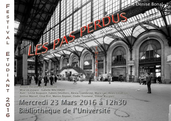 Théâtre : Les pas perdus, par les étudiants du campus de Brive